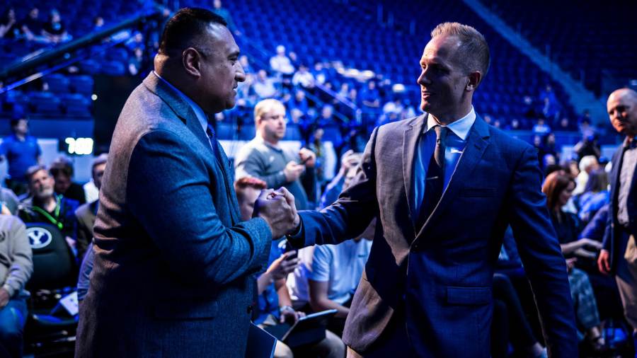 BYU Football Cheers On Sweet 16 Hoops Squad With Tater Tots