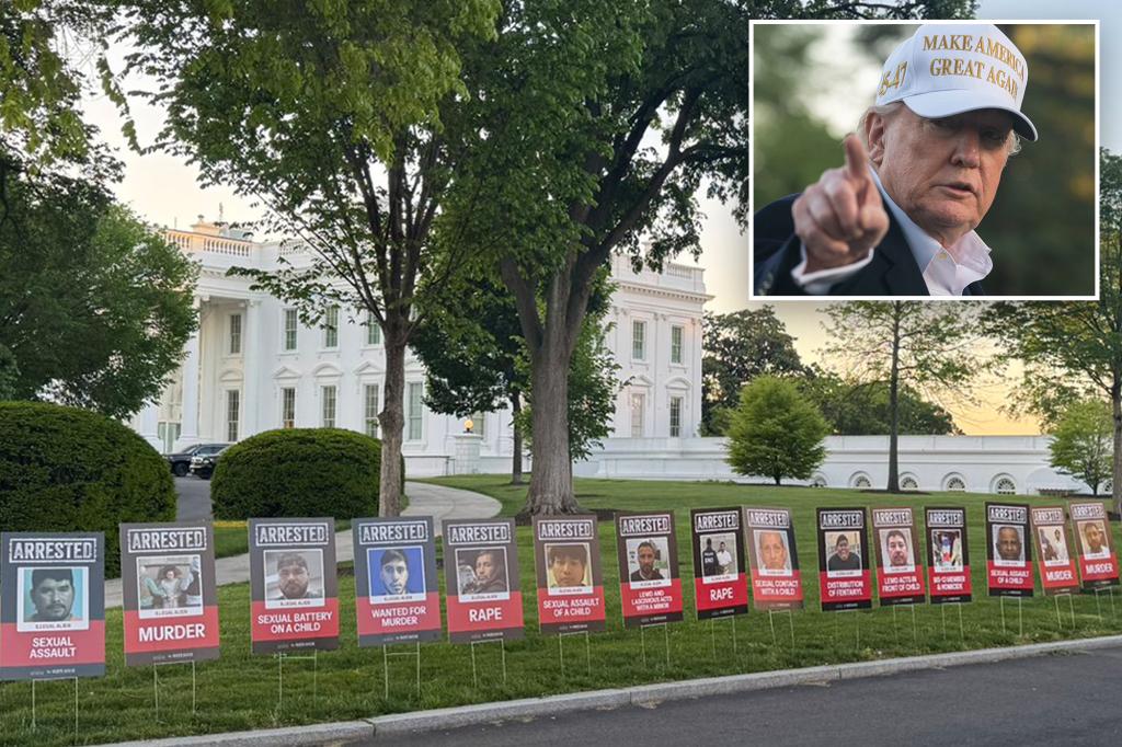 White House Lawn Displays Mugshots of Illegal Immigrants and Their Crimes | FYM News