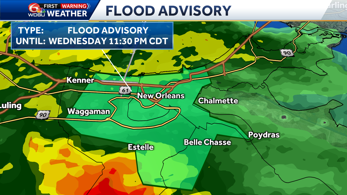 New Orleans Flood Advisory: How Much Rain & When Will It End?