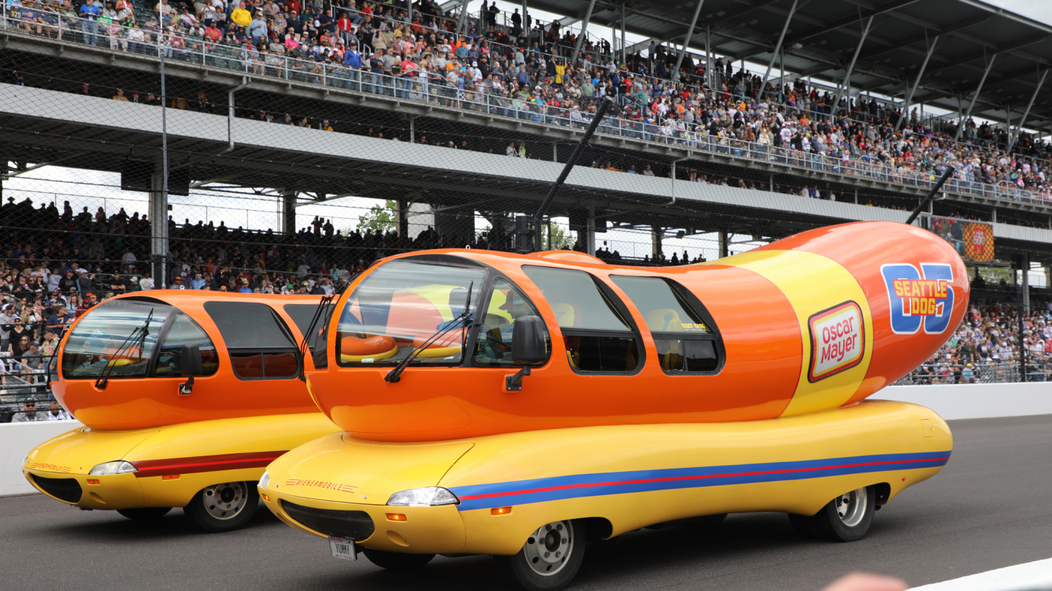 Wienermobiles Relish Victory in Wienie 500 at Indianapolis Motor Speedway