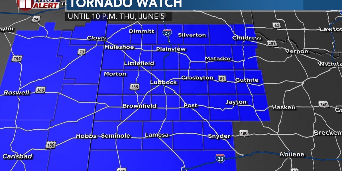 Tornado Warning Issued for Hockley & Lubbock Counties – Stay Safe!
