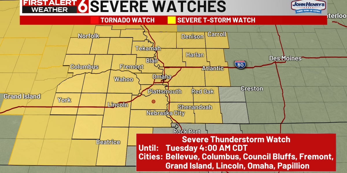 KETV Weather Alert: Severe Storms Threaten Omaha Tonight