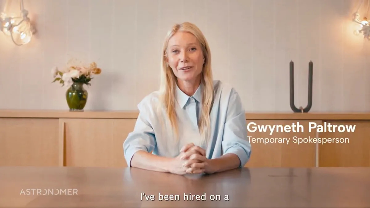 Gwyneth Paltrow Becomes Astronomer’s ‘Temporary Spokesperson’: A Viral Marketing Masterclass