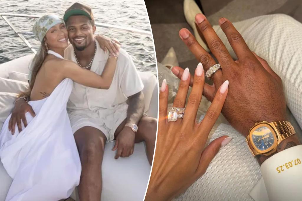 Deshaun Watson and Jilly Anais Flash Diamond Wedding Bands After Tying the Knot