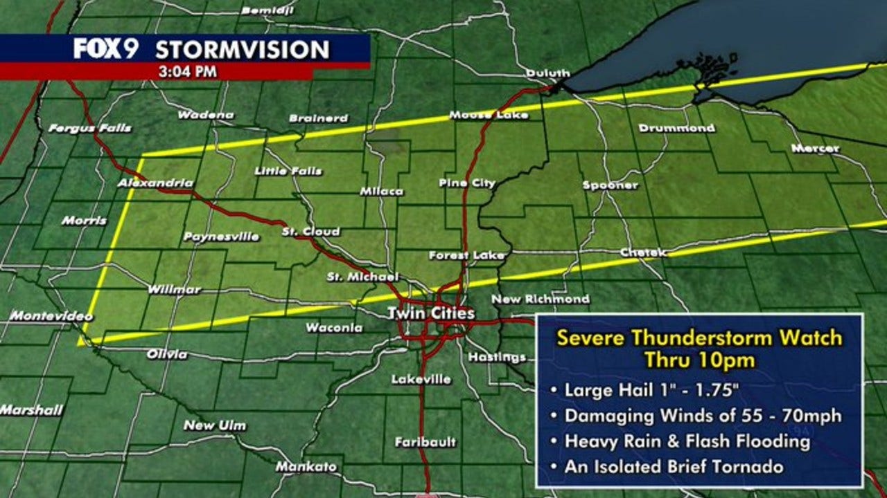 Minnesota Weather: Severe Thunderstorm Watch for North Twin Cities Metro