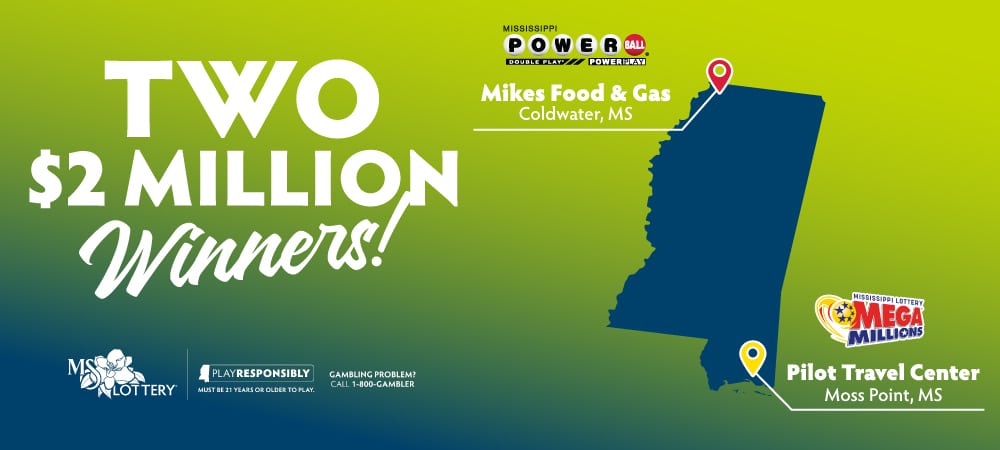 Mississippi Lottery Sees Back-to-Back $2 Million Wins and Match 5 Jackpot