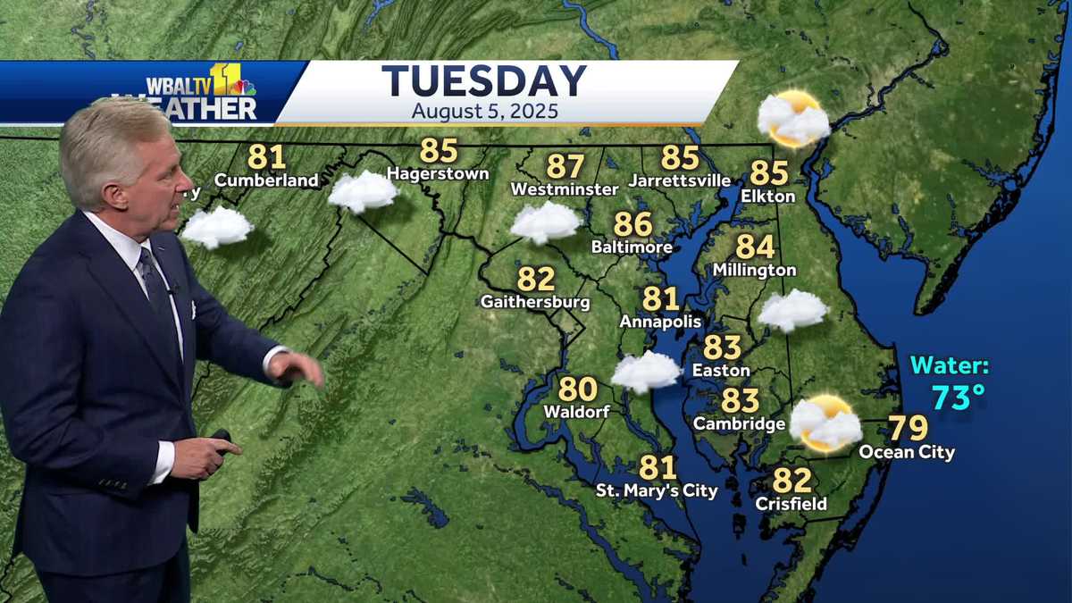 Baltimore Weather: Mid-80s and Cloudy Skies Expected