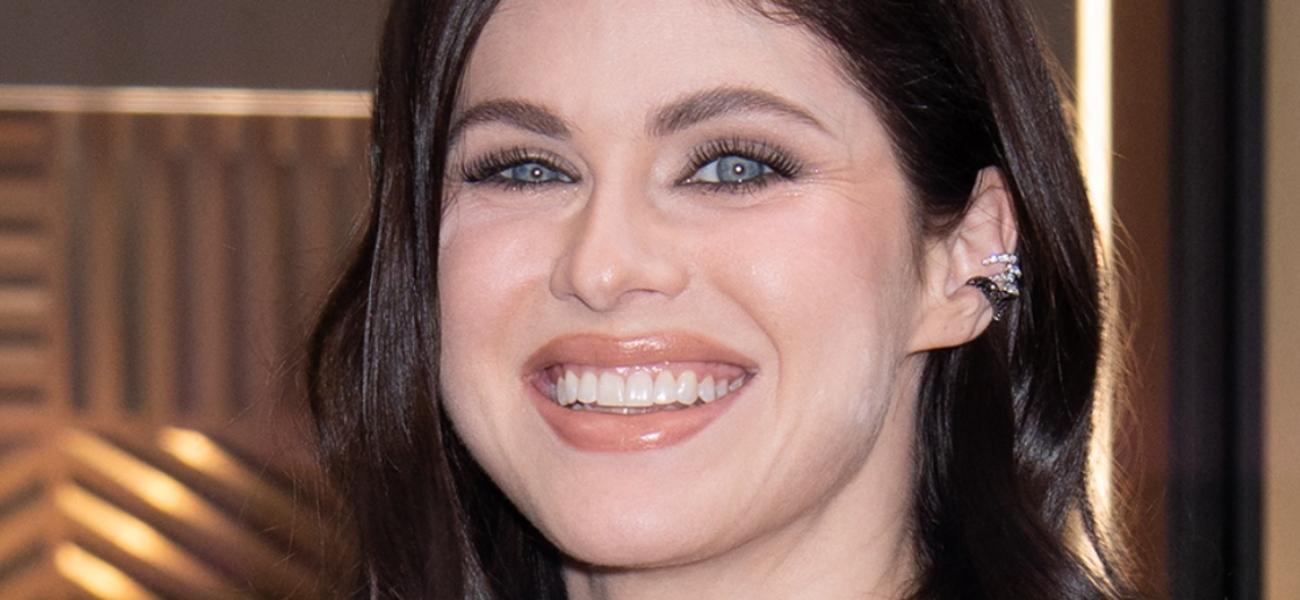 Alexandra Daddario Dazzles in Plunging Swimsuit: ‘Something Else’