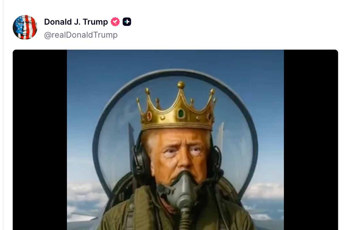Trump Posts AI Video: ‘KING TRUMP’ Jet ‘Bombs’ Protesters | FYM News