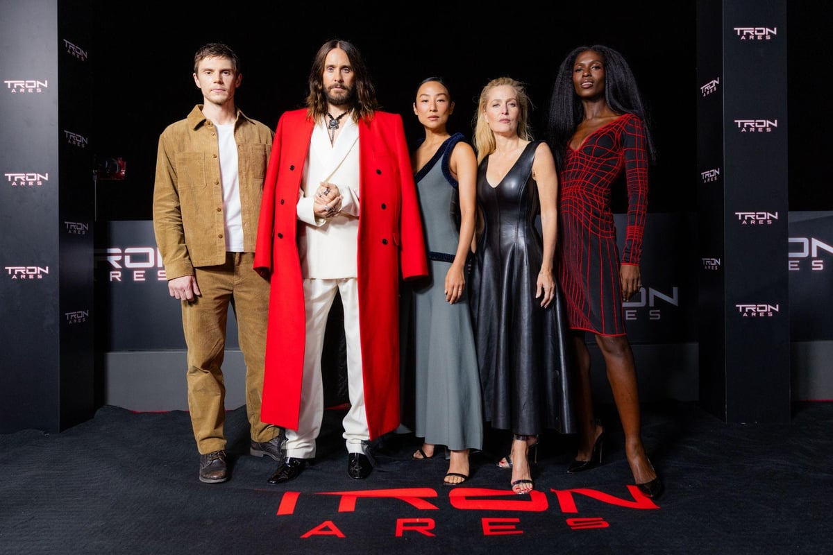 Tron Ares: Piccadilly Circus Goes Sci-Fi with Jared Leto & Gillian Anderson